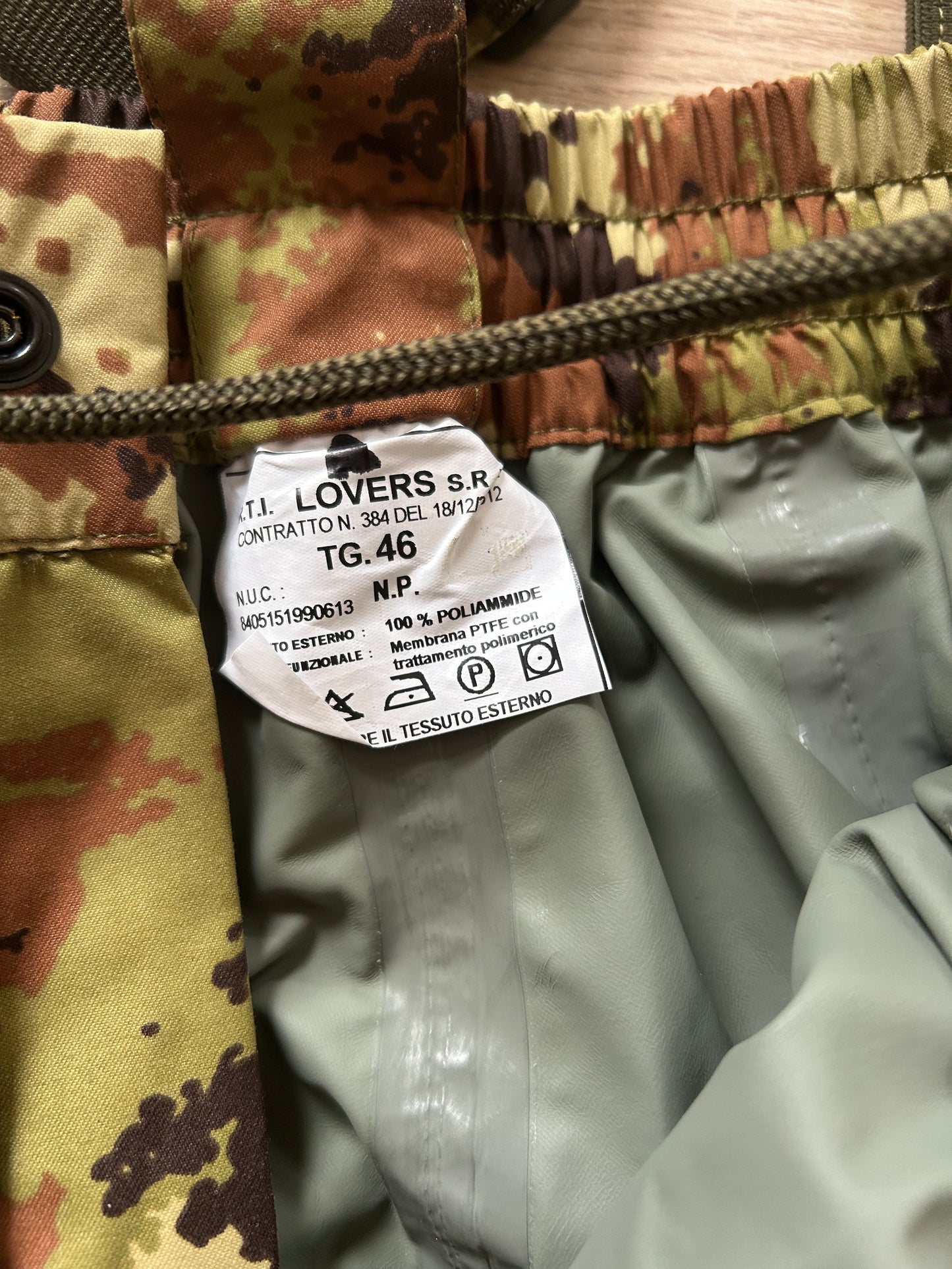 Italian Vegatato Rain Pants
